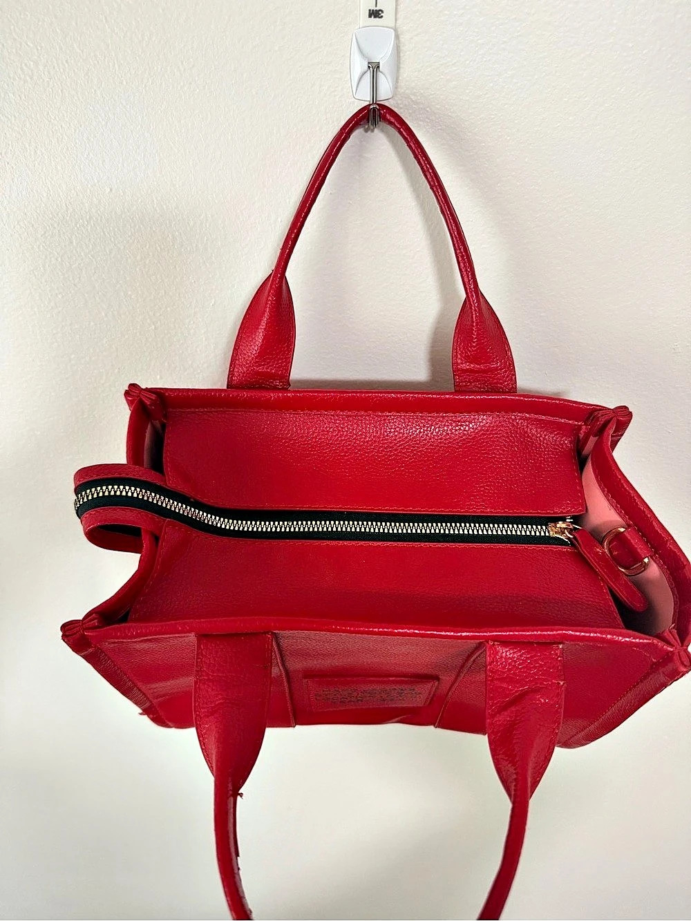 Marc Jacobs The Leather Small Tote Bag Red - Picture 3 of 6